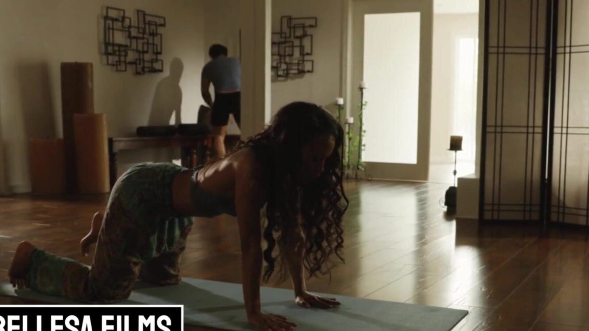 Bellesa - Gorgeous Babe Demi Sutra Gets Horny during Yoga Class & Rides her Student's Cock