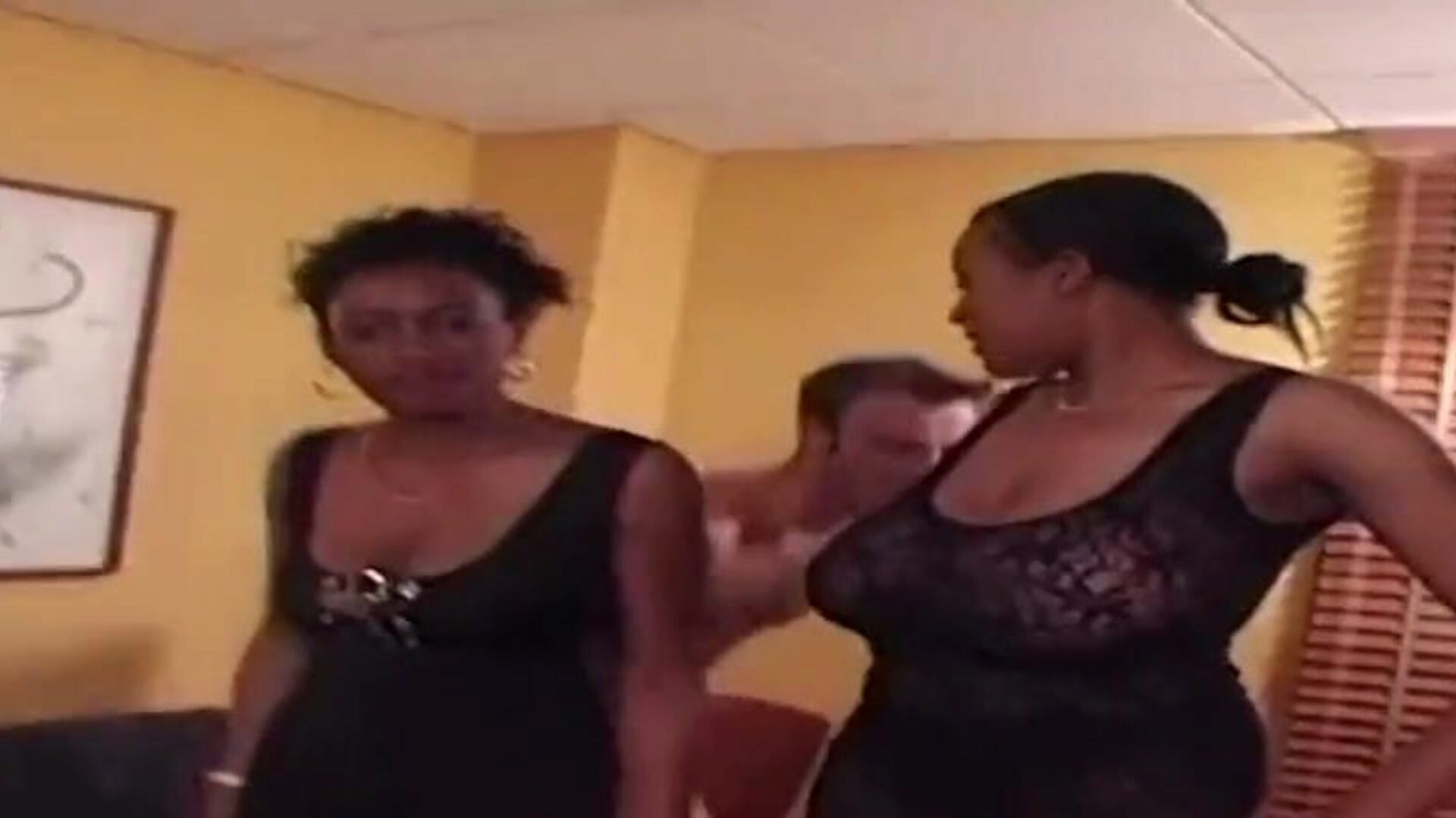 Afro amateurs honeys buttfuck with white males